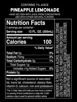 lemonade_pineapple_nutritionalLabel
